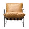 Copenhagen Lounge Chair / Armchair  - Cognac Leather With Black Strap Frame.