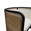 Raya Black Rattan Wood Occasional Chair / Armchair