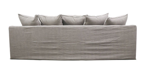 Keely Slipcover Sofa / Lounge Cement Colour 3 Seater