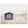 Photographic Coastal Cottage 1.4m Canvas Art Print With Wood Frame
