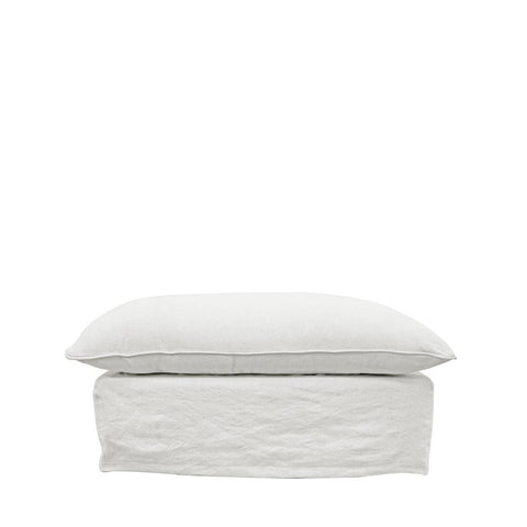 Lotus Luxurious Modern Slipcover Sofa / Lounge Ottoman White Colour