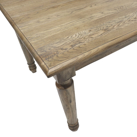 Cambridge Oak Wood French Country Farmhouse Chic Dining Table