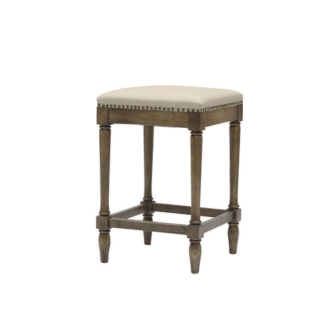 Counter Stool / Bar Stool Louis XVI French Style Oak - Handcrafted & Carved 65cm