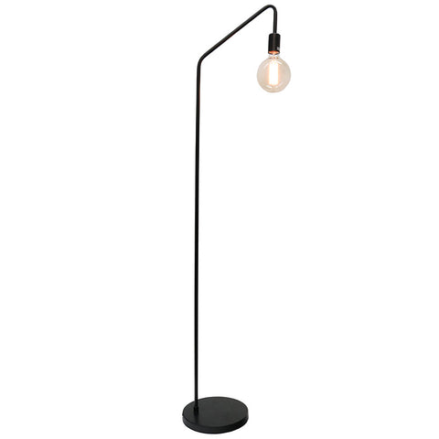 Black Industrial Arc Modern Minimalist Floor Lamp Light