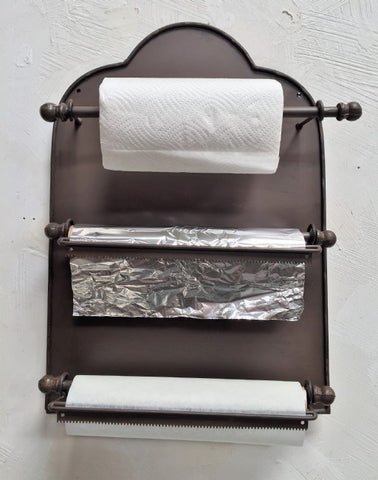 Country Chic Handy Kitchen Rack With Storage Rollers - Paper Towels, Glad Wrap & Cling Foil