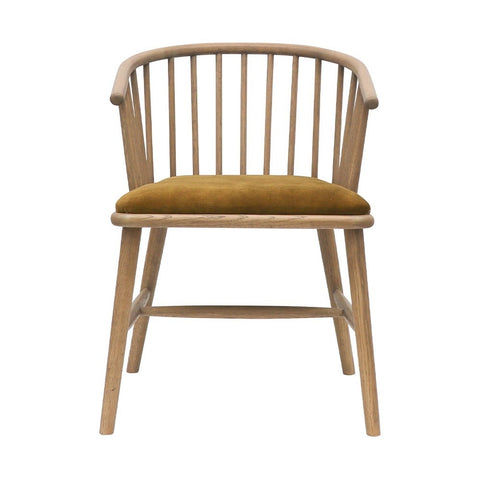 Ankara Wood & Velvet Retro Copper Dining Chair / Occasional Chair