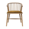 Ankara Wood & Velvet Retro Copper Dining Chair / Occasional Chair