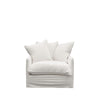 Lotus Luxurious Modern Slipcover Sofa / Lounge Armchair White Colour