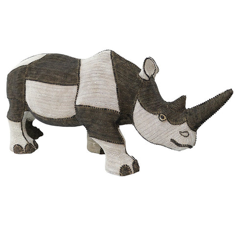 Harlequin Beaded Rhino Taste of Africa Ornament