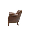 Rhodes Brown Italian Leather Armchair / Occasional Chair - Chic Vintage Sophisticatiom