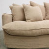 Pink Taupe Lotus Luxurious Modern Slipcover 3 Seater Sofa / Lounge
