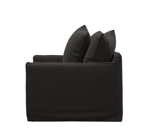 Lotus Luxurious Modern Slipcover Sofa / Lounge Armchair Black Colour