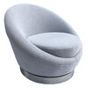 Amour Swivel Lounge Chair Modern Couture - Stone & Silver