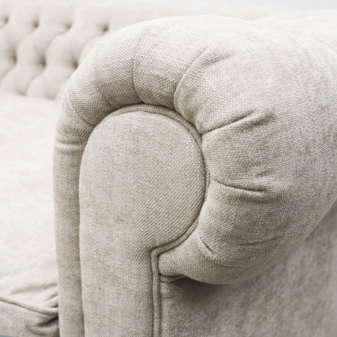 Sophisticated Mayfield 3 Seater Sofa / Lounge / Couch - Danubio Light Grey Colour