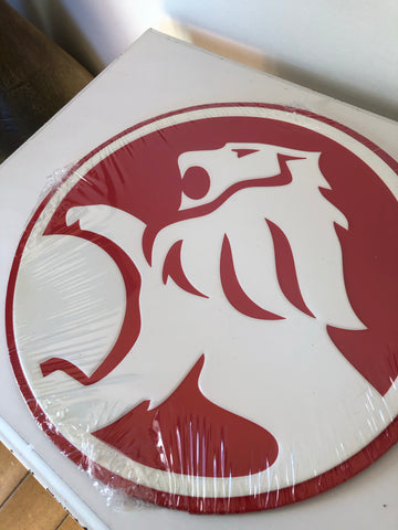 Holden Lion Embossed Logo Metal Wall Art Man Cave Sign