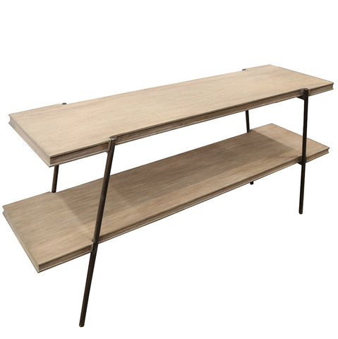 Porto Double Tier Shelving Unit / Console Table / Hall Table - Industrial Country Chic