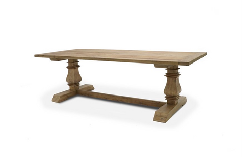 Mulhouse Salvaged Elm Wood French Farmhouse Chic Dining Table