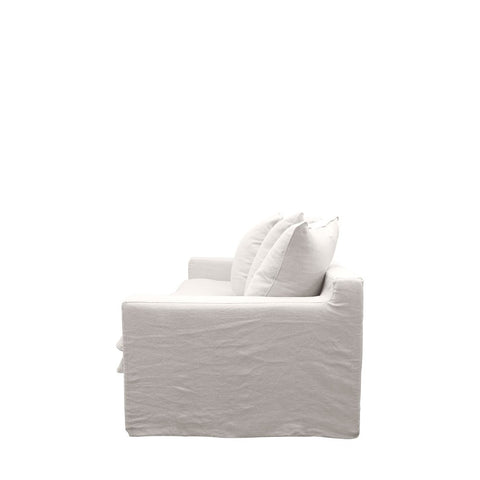 Keely Slipcover Sofa / Lounge White Colour 2 Seater