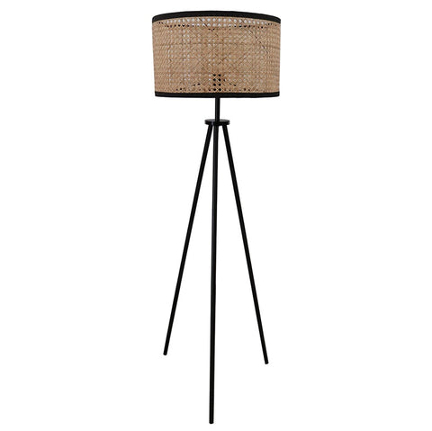 Hemp Rattan Tripod Floor Lamp Light