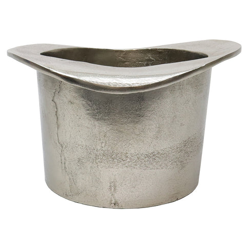 Aluminium Bowler Hat Wine Cooler Tub Rustic Chic - Great Gift / Home Décor