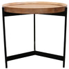 Richmond Light Oak & Iron Geometric Side Table