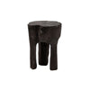 Rustic Reclaimed Black Teak Tooth Wood Side Table / Stool - Natural & Modern