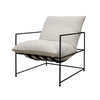 Lauro Slingback Club Chair Cream Bouclé & Iron Modern Chic Lounge Chair Armchair
