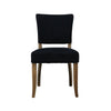 Oak & Black Linen Sheen Modern Vintage Stud Detail Dining Chair