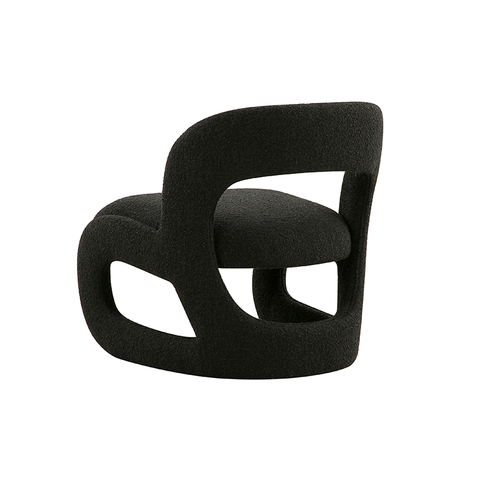 Black Boucle Austin Modern Lounge Chair