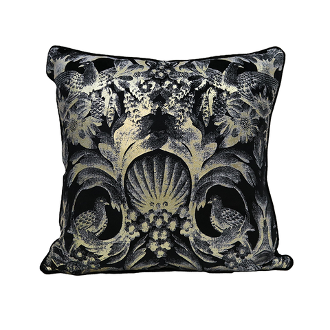 Versace Black Velvet Lounge / Chair Cushion 50cm