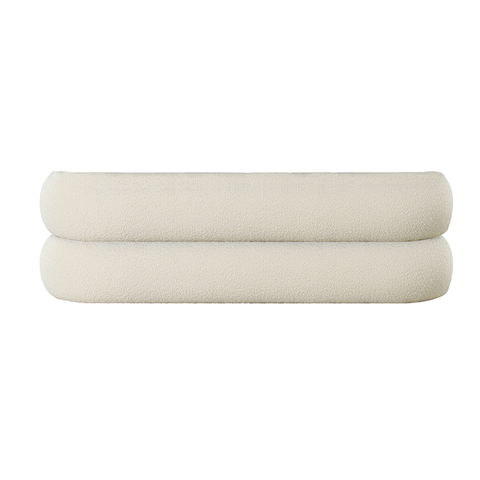 Ivory Montana Ottoman - Modern Chic