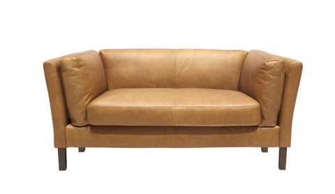 Modena Camel Leather Sofa / Lounge Two Seater