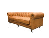 Leather Luxury Sofa / Lounge Stanhope Chesterfield 3 Seater - Rust