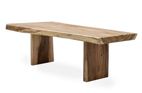 Suar Wood Table Live Edge Natural Modern Dining Table 2.4m