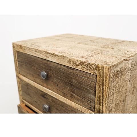 Mango Driftwood Tall Boy Wooden Chest of Drawers