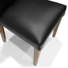 Sasa Modern Chic Oak & Black Leather Dining Chair