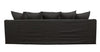 Black Keely Slipcover Sofa / Lounge 3 Seater