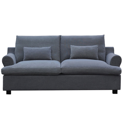 Lawrence Grey 3 Seater Linen Sofa / Lounge