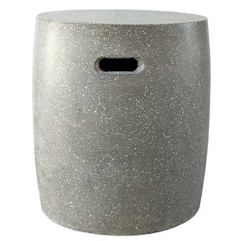 Georgia Grey Terazzo Modern Round Stool / Side Table