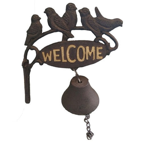 Cast Iron Birds Welcome Door Bell Knocker Rustic Door Ornament