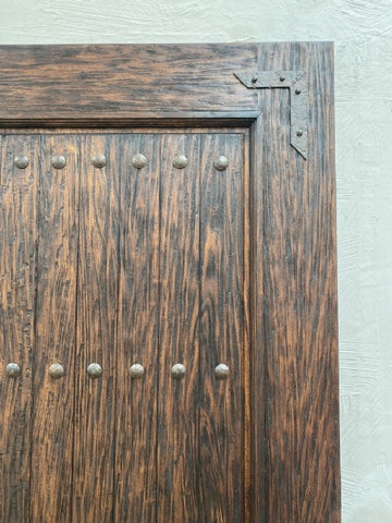 Rustic Exterior Mita Front Door (Or Interior Door) Authentic Mexican Wood & Hand Forged Iron
