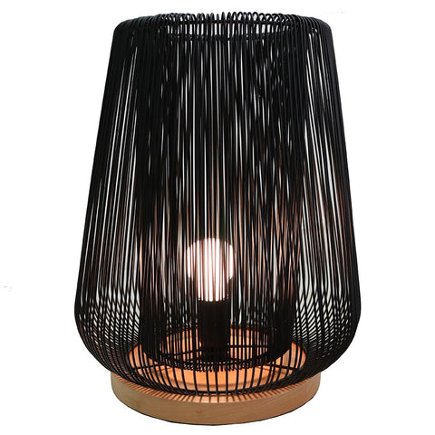 Romantic Ambience Black Everly Table Lamp Light