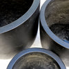 Bullet Black Reinforced Concrete Outdoor Planter With Drainage - Medium