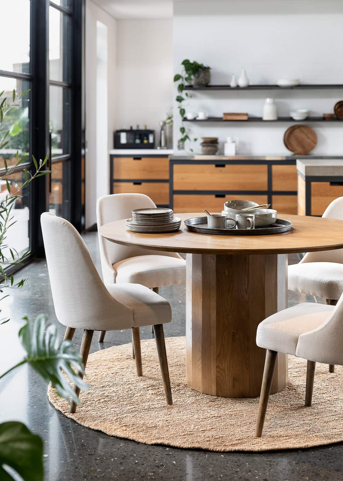 Gorgeous carved wood dining tables & chairs in our Luxury Modern & Architectural collection.